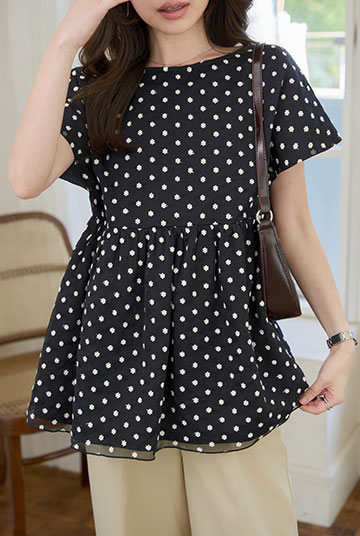 シアー刺繍ブラウス [C7649]