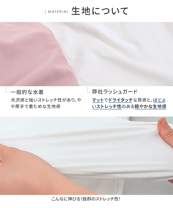 ラッシュガード ] 選べる2タイプ 指穴付きティアードデザイン