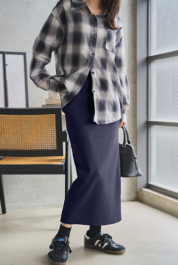 スポンディッシュニットタイトスカート