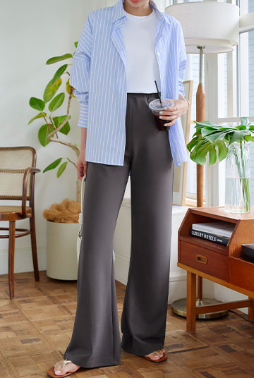 選べる4サイズ錯覚美脚ストレッチワイドパンツ