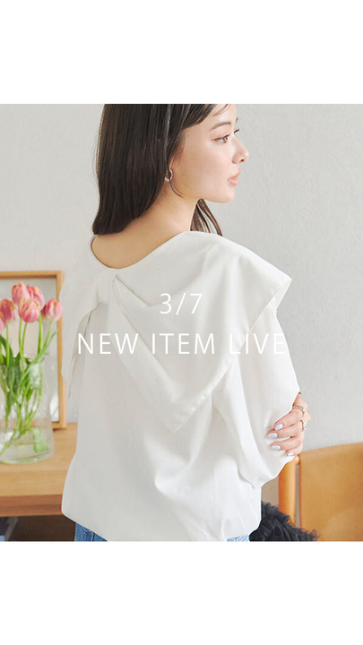 前後2way裾バルーンビッグリボンブラウス [C7069] - レディース