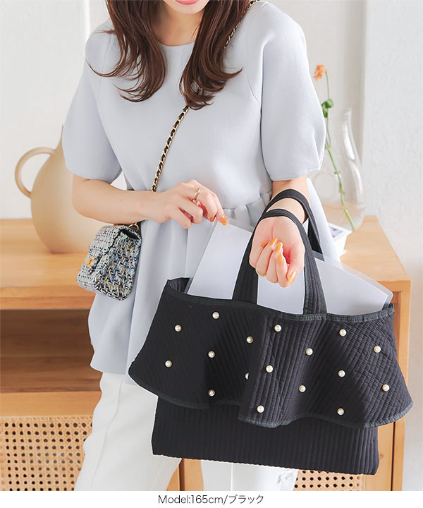 再入荷！ チュールショルダー付きヌビバッグ b1585_i4.jpg