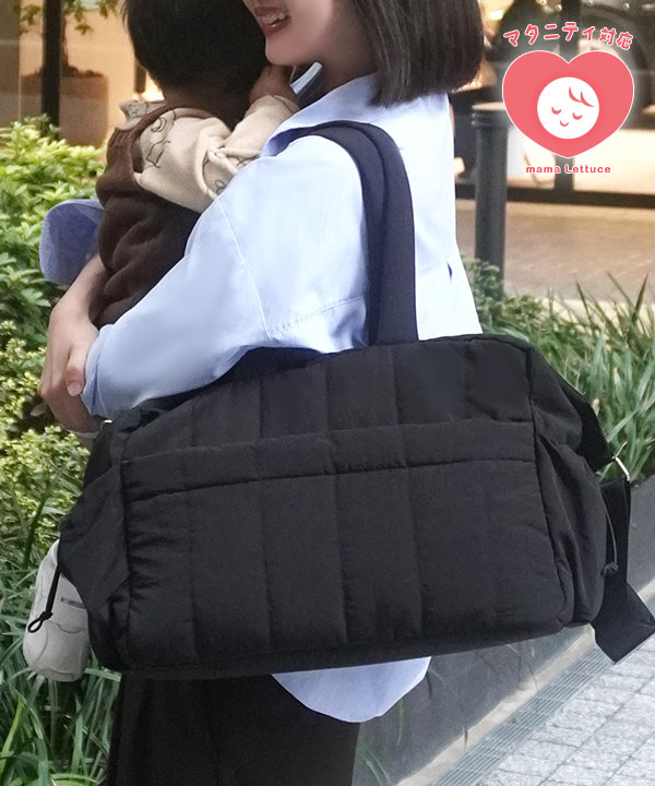 mamaレタス ] ストライプキルトマザーズバッグ [B1640] - レディース