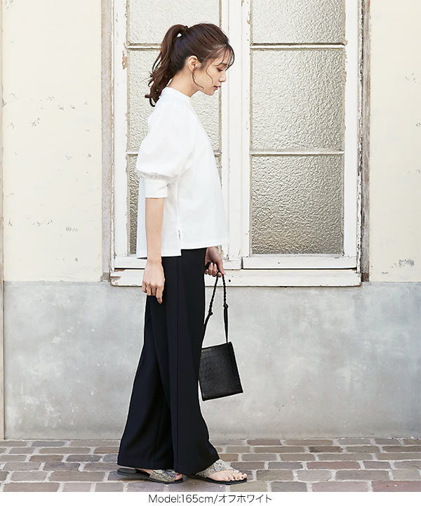 美品　リタ noble ボリュームスリーブトップス スタンドカラーボリュームスリーブトップス [C4558