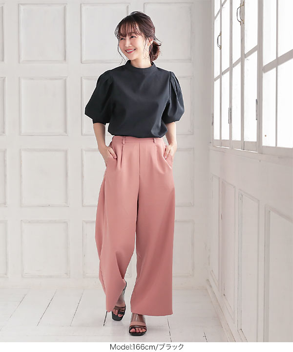 美品　リタ noble ボリュームスリーブトップス スタンドカラーボリュームスリーブトップス [C4558