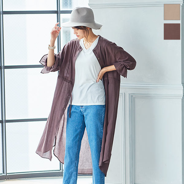 ガーゼロングガウンシャツ [C4843] - レディースファッション通販 神戸