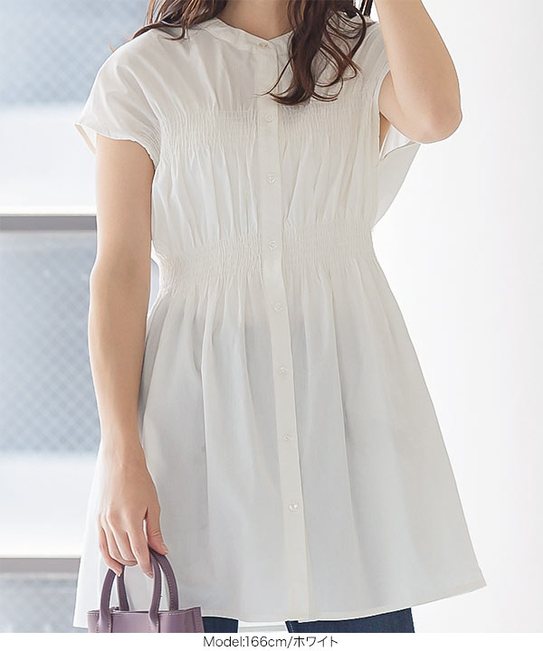 シャーリングブラウス [C5700] - レディースファッション通販 神戸