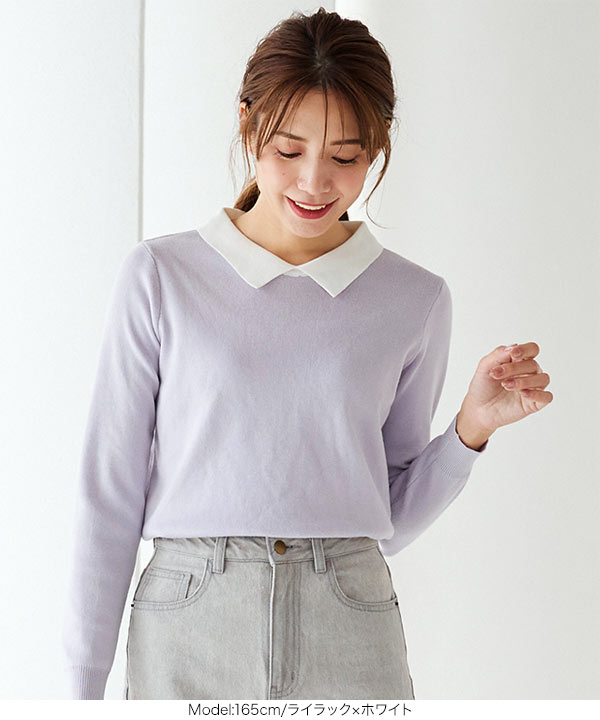 美品 L'EQUIPE レキップ レディース ハイゲージ 8分袖 ニット size38 M相当 春秋 大きいドット ブラック×ホワイト コットン混 ビギ GOLDJAPAN 大きいサイズ レディース トップス ニット 長袖