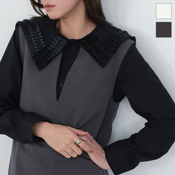 デザインカラーブラウス [C5822]] - レディースファッション通販 神戸