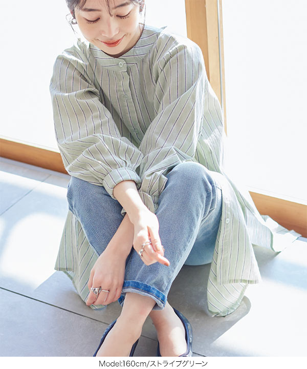 YOKO CHAN ライトグレー 半袖チュニック YOKO CHAN ライトグレー 半袖チュニック