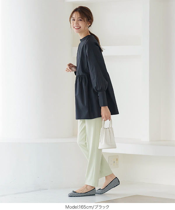 前後2WAY] 胸下切替えスリットカフスシャツ [C6003