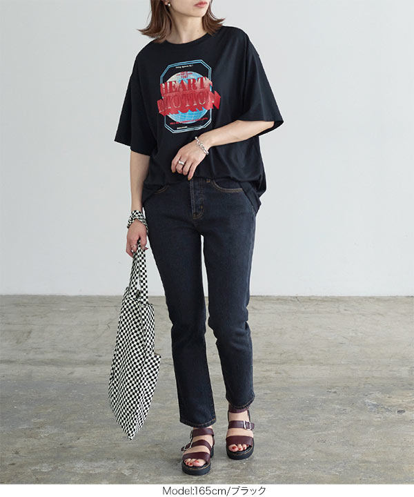 バンドツアー風Tシャツ [C6238] - レディースファッション通販