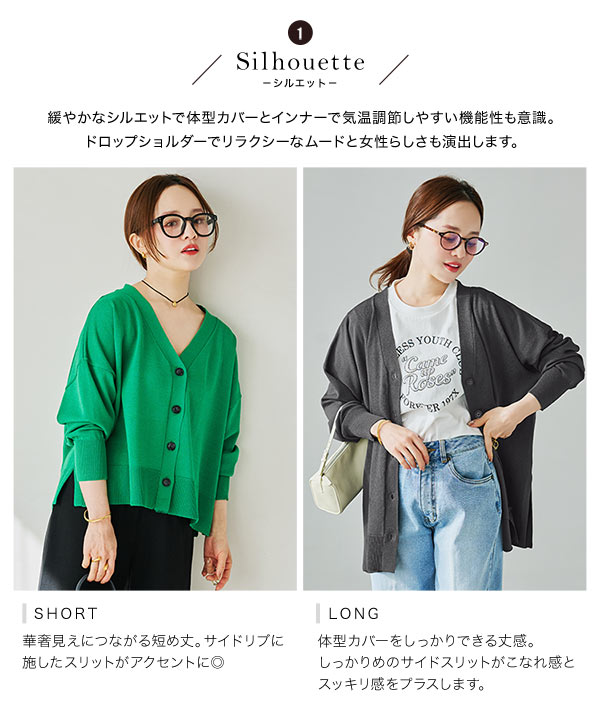 田中亜希子さんコラボ ]選べる2タイプUVカットセミシアーニット