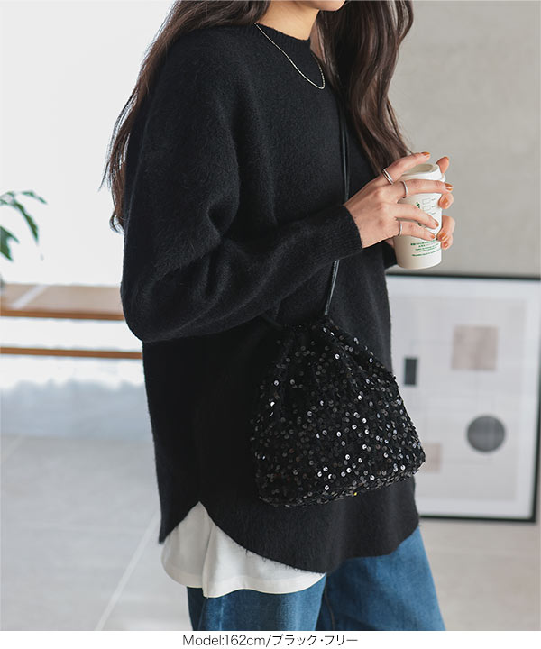 ラウンドヘムゆるニット [C7054] - レディースファッション通販 神戸