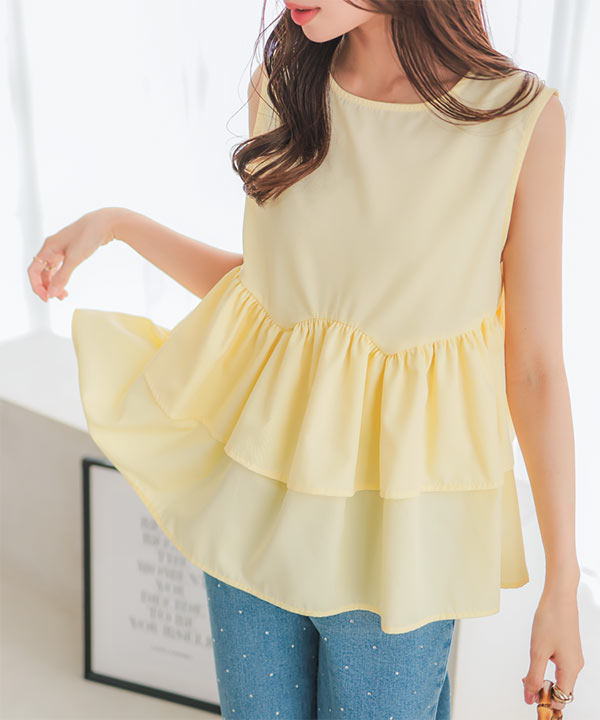 ティアードペプラムトップス [C7113] - レディースファッション通販