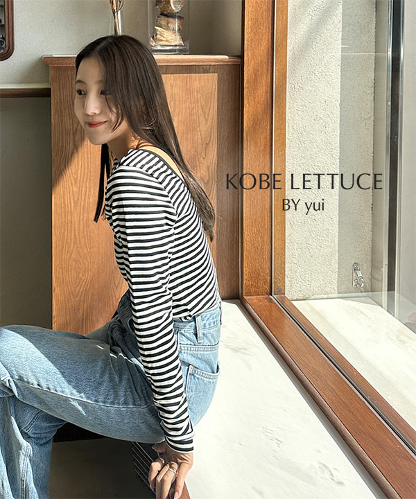 yuiさんコラボ ]選べる2タイプ×半袖/長袖 デザインカットソー [C7232