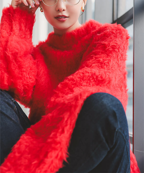 gucci シャギーニット　半袖ニット　トップス KOBE LETTUCE ニット トップス レディース クルーネック シャギー