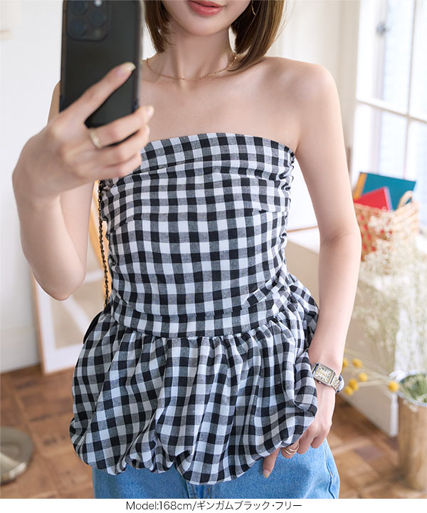 ペプラムベアトップス [C7543] - レディースファッション通販 神戸