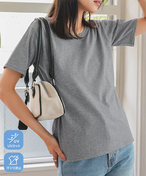 M L XL 3L 汗じみ防止＆UVカット ] スタンダードTシャツ [C7574