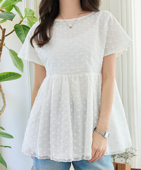 シアー刺繍ブラウス [C7649] - レディースファッション通販 神戸