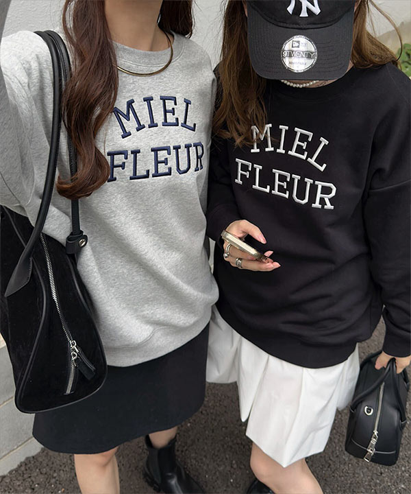 選べる2タイプ 刺繍ルーズスウェット [C7674] - レディース