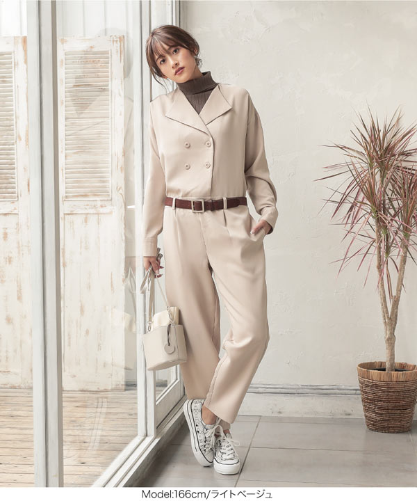 ダブルブレストジャンプスーツ [E2239] - レディースファッション通販