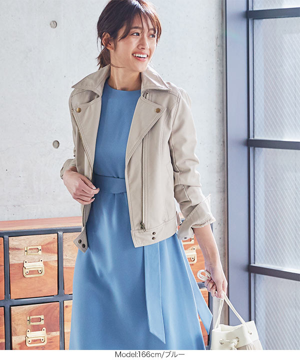 フィットアンドフレアワンピース [E2376] - レディース