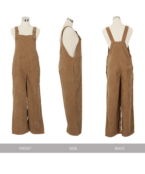 コーデュロイサロペット [E2553] - レディースファッション通販