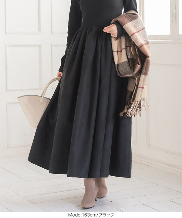 前後2WAYフィットアンドフレアワンピース [E2632] - レディース