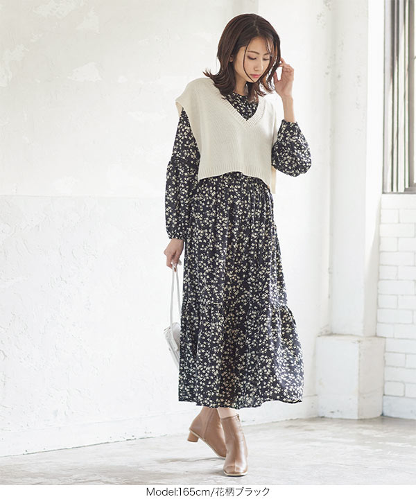 梯子レースボリュームワンピース [E2700] - レディースファッション