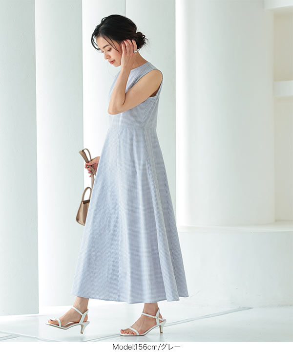 katie ワンピース ギンガムチェック ブルー katie ワンピース ギンガムチェック ブルー ギンガムチェック