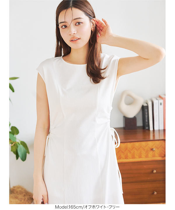 極美品✨EPOCA エポカ　ウエストリボン付きギャザーワンピース　ウエストタック 極美品✨EPOCA エポカ ウエストリボン付きギャザーワンピース