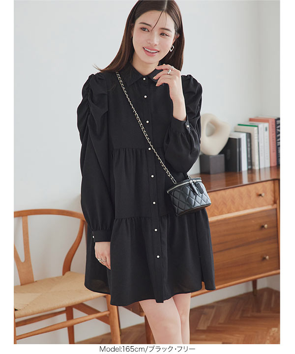 美品　神戸レタス　ミニワンピース　チュニック　ティアード　綿100%　緑　F e3425_i4.jpg