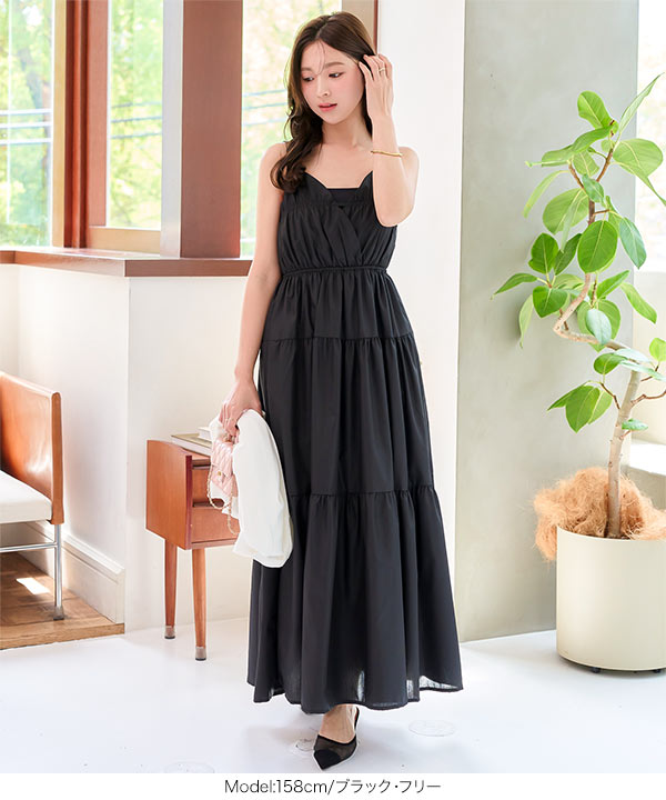 ティアードキャミワンピース [E3499] - レディースファッション通販