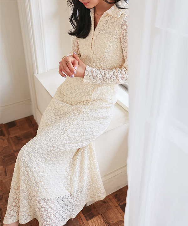 総レースマーメイドワンピース [E3561] | 3/1(日)12:00~販売予定