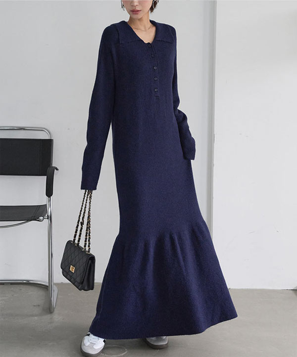 ポロニットワンピース [E3565] - レディースファッション通販 神戸