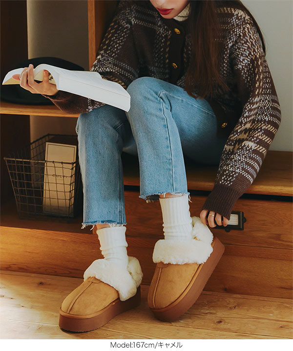 ムートンバックバンドサンダル [H572] - レディースファッション通販