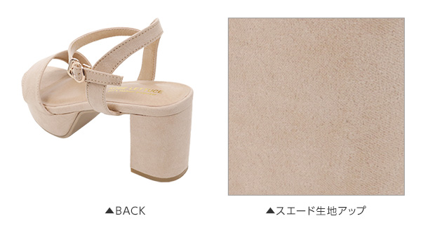 S/M/L/LL]厚底チャンキーヒール☆アンクルストラップサンダル