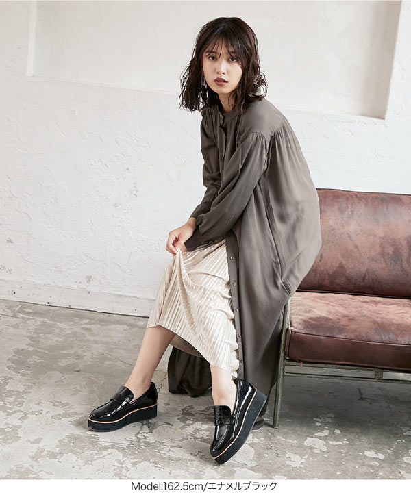 プラットフォームヒールローファー [I1909] - レディースファッション