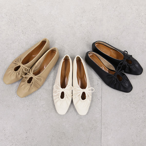 ♡y　大人気パンプス、スニーカー♡ ギャザーフロントカットパンプス [I2048] - レディースファッション