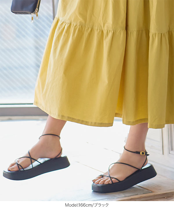 コードストラップ厚底サンダル [I2269] - レディースファッション通販