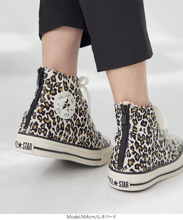 Hidnander 国内送 レオパード Mega T スニーカー コンバース ] ALLSTAR LEOPARD BACKZIP レオパードハイカット