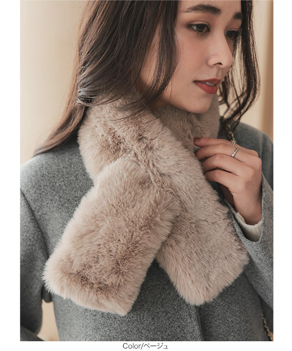 Katie 水色ファー付きミュール L ファーサンダル レディース ヒールサンダル 厚底 歩きやすい