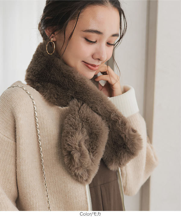 For Dear  D  レリット　 ベージュのもこもこシープファー j1162_i4.jpg