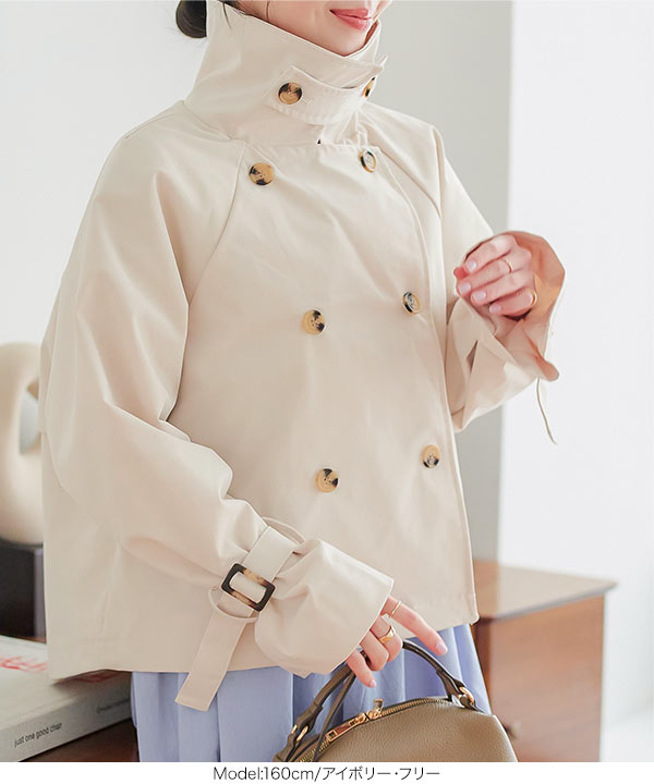 2wayキャンディスリーブショートトレンチ [K1275] - レディース