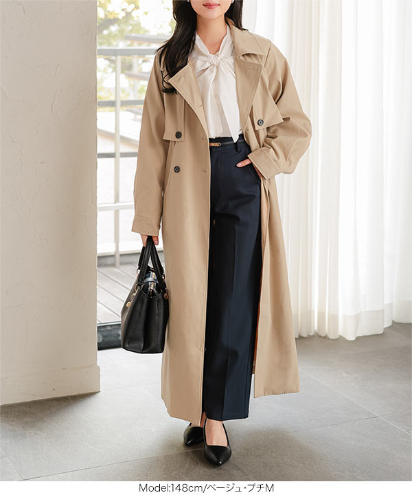 Petitle / プチレ ] ロングトレンチコート [K1288] - レディース