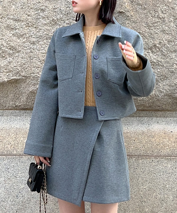 ゆAlude 肩スタッズ付きジャケット ゆAlude 肩スタッズ付きジャケット ALUDE SELECT】shoulder studs