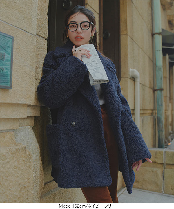 SCOTCH&SODA ボアコート ビッグカラーボアコート [K1392] - レディースファッション通販