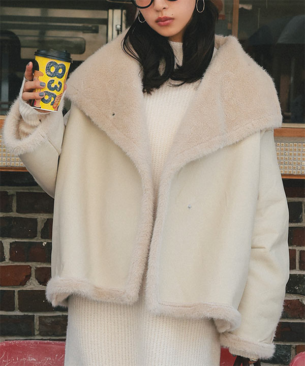 AKASAKA FUR ホワイトファーコート AKASAKA FUR ホワイトファーコート