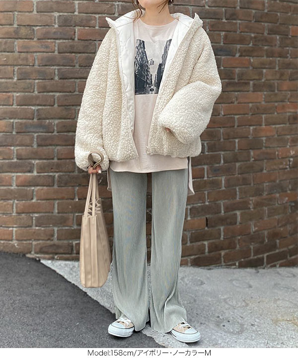 選べる2タイプ リバーシブルショートブルゾン [K77H] - レディース